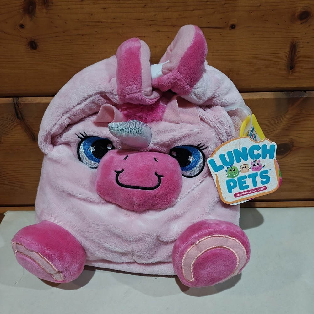 Lunch Box Lunch Pets Insulated Yumicorn Pink Plush Animal Lunch Box Embroide F51